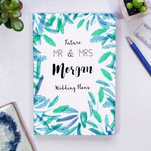 Mr and Mrs To Be Wedding Planner Personalised Notebook - Olivia Morgan Ltd