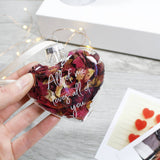 All Of Me Loves All Of You Glass Heart Rose Decoration