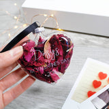 Baby First Valentine's Day Rose Petal Bauble Decoration