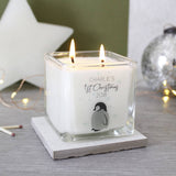 Baby Penguin First Christmas Scented Square Candle - Olivia Morgan Ltd
