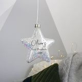 First Christmas Star Hanging Decoration Light Bauble - Olivia Morgan Ltd