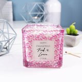 Engagement Personalised Scented Square Candle - Olivia Morgan Ltd