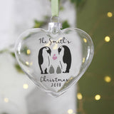 Family Penguin Heart Bauble Keepsake - Olivia Morgan Ltd