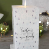 First Christmas As A Family Snowflake LED Candle - Olivia Morgan Ltd