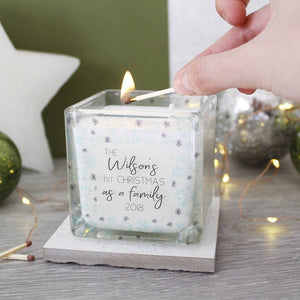 First Christmas As A Family Snowflake Scented Candle - Olivia Morgan Ltd