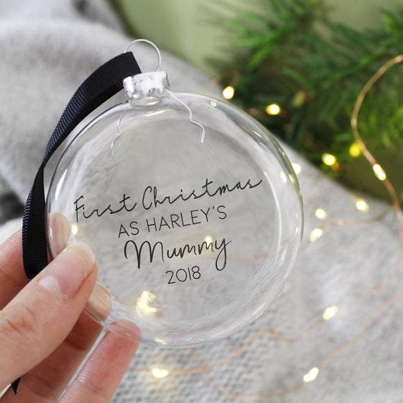 First Christmas As A Mummy Christmas Bauble - Olivia Morgan Ltd