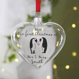 First Christmas As Mr And Mrs Penguin Bauble Keepsake - Olivia Morgan Ltd
