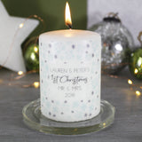 First Christmas As Mr And Mrs Snowflake Candle - Olivia Morgan Ltd