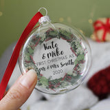 First Christmas As Mr And Mrs Wreath Bauble
