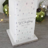 First Married Christmas LED Wax Snowflake Candle - Olivia Morgan Ltd