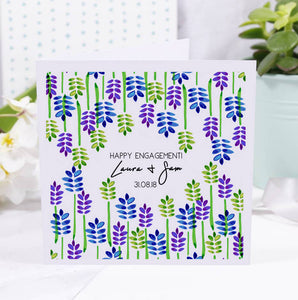 Floral Engagement Personalised Card - Olivia Morgan Ltd