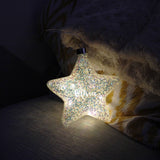 Glitter LED Star Hanging Decoration Light - Olivia Morgan Ltd