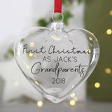 Grandparents First Christmas Bauble Keepsake - Olivia Morgan Ltd