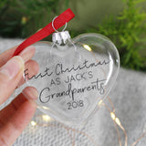Grandparents First Christmas Bauble Keepsake - Olivia Morgan Ltd