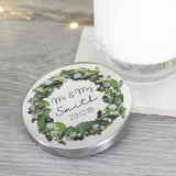 Mr And Mrs Wedding Wreath Scented Candle With Lid - Olivia Morgan Ltd