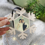 Mr And Mrs Photograph Christmas Hanging Decoration - Olivia Morgan Ltd