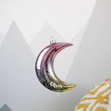 Ombre LED Personalised Nursery Hanging Moon Decoration - Olivia Morgan Ltd
