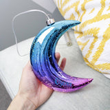 Rainbow Ombre Personalised LED Hanging Moon Light - Olivia Morgan Ltd