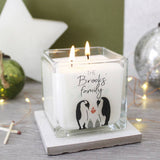 Penguin Family Christmas Scented Square Candle - Olivia Morgan Ltd