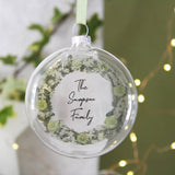 Family Christmas Personalised Wreath Bauble Decoration - Olivia Morgan Ltd