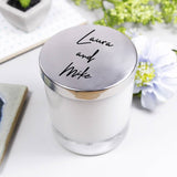 Couples Personalised Candle With Lid - Olivia Morgan Ltd