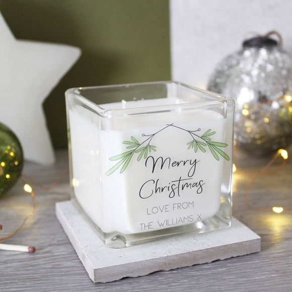 Merry Christmas Family Scented Personalised Candle - Olivia Morgan Ltd