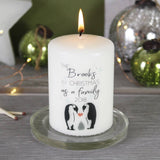 Penguin First Christmas As A Family Personalised  Candle - Olivia Morgan Ltd