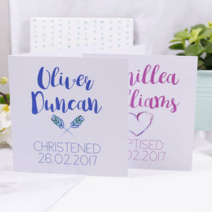 Simple Personalised Christening Card For Boys And Girls - Olivia Morgan Ltd