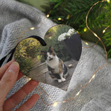 Pet Photo Wooden Heart Personalised Christmas Decoration - Olivia Morgan Ltd