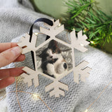 Pet Photo Snowflake Christmas Hanging Decoration - Olivia Morgan Ltd