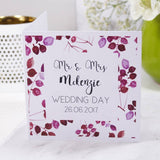 Personalised Floral Wedding Card