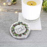 Grandparents Wreath Scented Christmas Candle With Lid - Olivia Morgan Ltd