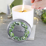Wreath Scented Christmas Candle With Lid For Grandma - Olivia Morgan Ltd