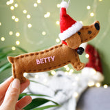 Personalised Dachshund Sausage Dog Christmas Decoration