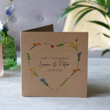 Engagement Wildflower Seed Heart Card