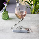 Personalised Metal Extendable Straw Keyring For Him