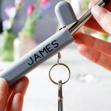 Personalised Metal Extendable Straw Keyring For Him