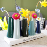 Happy Birthday Personalised Multi Stem Vase - Olivia Morgan Ltd