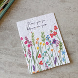 Wildflower Plantable Thank You Teacher Card