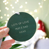 First Married Christmas Wooden Heart Tree Decoration